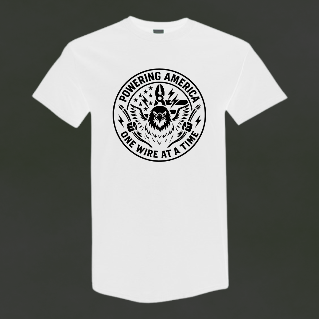 Powering America – One Wire at a Time | Electrician Graphic Tee